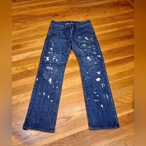 Beams Vintage Men's Splatter Jeans Japanese Brand * Size S Blue Beams